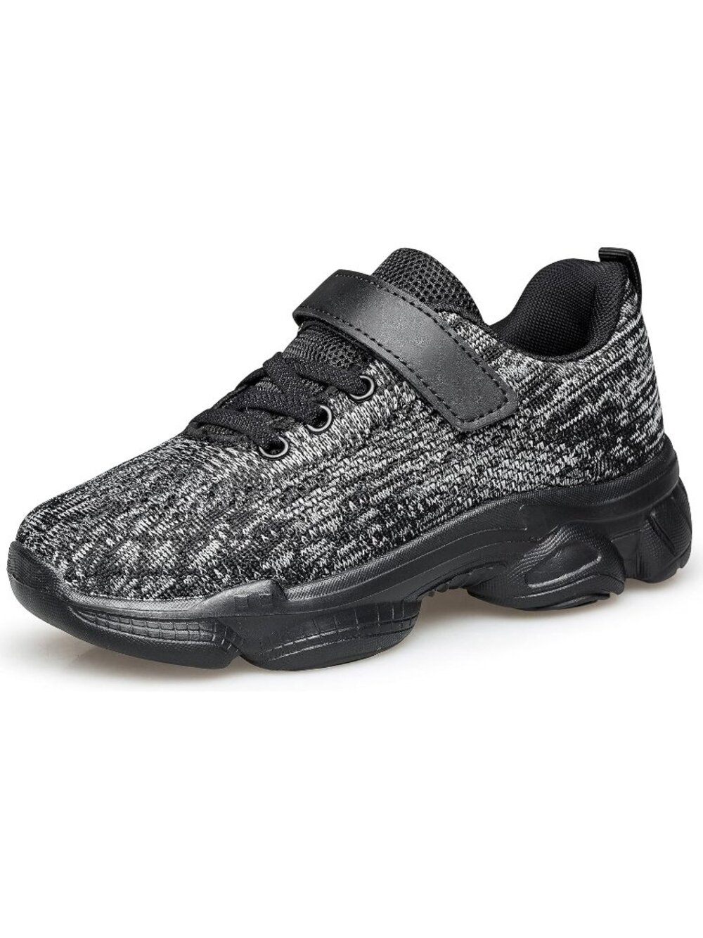 Kids Multi Black Mesh Shoes Toddler Boys Girls Running Sports Strap Sneakers